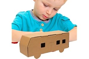 JINGAN Casa di Carta - Forte di Cartone per Bambini | Giocattoli di Carta Fai-da-Te, tavola KT nitida, coltiva la concentrazione, abilità Pratica e Pazienza Decor Armadio, Comodino