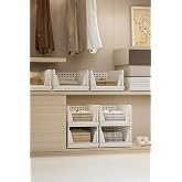 Mithra Life 6 B&ouml;lmeli Kayar Raf Organizer Dolap İ&ccedil;i Kıyafet D&uuml;zenleyici Beyaz 45x35 cm MIT1262