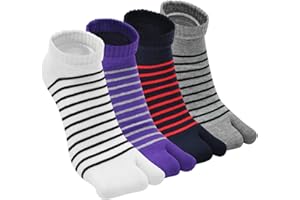 ZFSOCK Tabi skarpetki bawełniane damskie japonki skarpetki 2 palce skarpety nowość kimono skarpetki japońskie sakura wzór skarpetki do kostki rozmiar 4-9, 4 pary