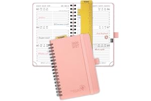 POPRUN Agenda Pocket 2026 2027 Veckoagenda 16 x 10,5 cm från Aug'26 - Dec'27, A6 Liten 17 Månader Skolplanerare, Mjuk Spiralb