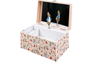 Trousselier - Peter Rabbit. Pierre Lapin - Musical Jewellery Box - Ideal Gift for Girls - Glow in the Dark - Music La Vie En Rose - Birthday Gift for Births and Christenings