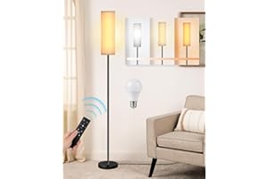 TONGLIN Lampadaire Sur Pied Salon, 9W LED Réglable Lampe Salon avec Télécommande et Interrupteur à Pied, 3 Températures de Couleur, Lampadaire Moderne Lumineux, Lampe Sur Pied pour Chambre, Étudie