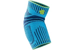 BAUERFEIND Unisex bandaż sportowy na łokcie, do sportów z piłką i odrzutami, stabilność stawu łokciowego, pierścień silikonowy, rozmiar XXL, rivera, 1 sztuka