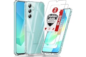 LeYi Funda para Samsung Galaxy A16/A 16 4G/5G con [2-Unidades] Cristal Templado, Carcasa Armor Silicona Soft Skin TPU Case Antigolpes Cover, Transparente
