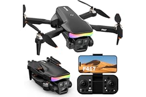 ‎FAKJANK F417 Drohne mit Kamera 1080P für Erwachsener,90° Einstellbar,RGB LED-Leiste,WiFi FPV Übertragung,Dual-Kamera Drones für Anfänger,Bürstenlos,RC Quadrocopter Ideal für Anfänger&Outdoor-Spaß,Handtasche