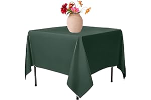 Elegant Event Essentials-Polyester Square Table Plain Cloth/Cover – For Home Décor Wedding Parties Dining Table Cafe Restaurant & Banquet- Stain & Wrinkle-Free-Washable 35 x 35 Inch Green