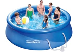 Summer Waves Fast Set Quick Up Pool 366x91cm Swimming Pool Familien Schwimmbad mit Filterpumpe