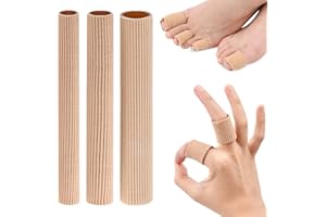 EMPEROCH 3 Tubos de Dedo de Pie Cojín de Callos, 15CM Cortable Protectores de Dedos Del pie Silicona para Alivio del Dolor de Ampollas Callos Callosidades, Pie Protector Dedo de la Mano y Del Pie (S+M+L)