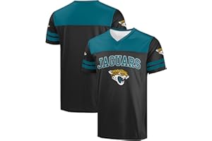 FOCO NFL Men's Officially Licensed Primary Logo Team Color Wordmark Game Day V-Neck Football Top