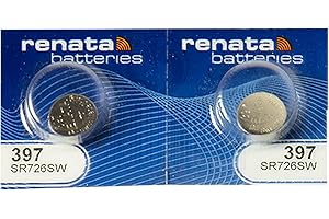 Renata 397 Button Cell watch battery, 2 Batteries by FindingKing