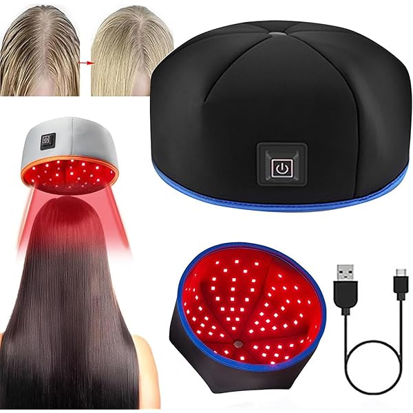 Capuchon De ThéRapie Par La LumièRe Rouge Pour La Repousse Des  Cheveux,Bonnet De Croissance Des Cheveux à Double Longueur D'Onde Avec 120  Led, AméLiore La Santé Du Cuir Chevelu,Black : Amazon.fr: Beauté