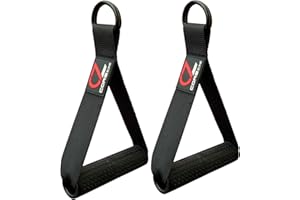 COREZONE Cable Machine Gym Cable Handles Resistance Band Handles for Fitness Grip with Solid Strong ABS Cores, Durable Heavy Double D-Rings, Super Strong Nylon Webbing (PAIR)