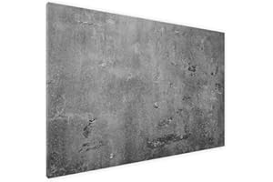 ALLboards Tableau Magnétique en Métal style Mur de Béton Ciment 60x40cm, MetalBoards pour tout type d'Aimants