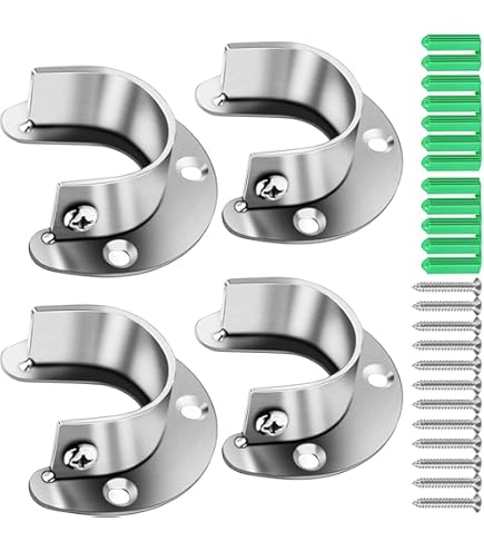 IKEA Ganci Per Tenda - Set 24 Pezzi, Acciaio Inox Grigio