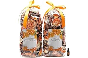 ‎QINGBEI RINA Qingbei Rina Orange Potpourri Beutel Herbst, Fall Potpourri getrocknete Blume, Haus Duft Sachets, Schüssel Vase Füller, Tabelle Hochzeit Party Dekoration, Geschenk