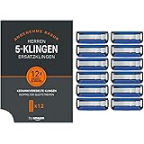 by Amazon 5-fach-Klingen für Herrenrasierer (12 Stück) (Früher Marke Solimo)