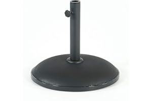 SunTime Heavy Duty 15kg Parasol Base Outdoor Concrete Umbrella Stand Black