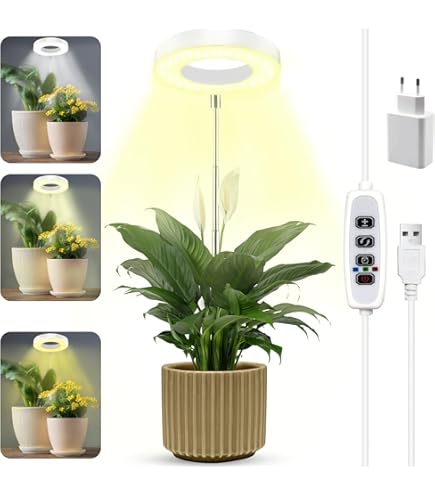 Lampade Per Piante A LED Spettro Completo - Set 2 Pezzi, 270 LED, Timer 3/9/12h, 10 Livelli Luminosità, Per Crescita Indoor - 9