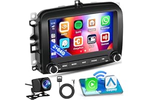 Inefala 2G+64G Autoradio Android 13 para Fiat 500L 2013-2017 Radio Coche con Pantalla de 7 Pulgadas con Wireless Carplay Android Auto/BT/Navegación GPS/Cámara de Respaldo