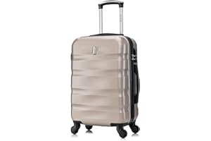 CELIMS - Valise Cabine | Bagages Cabine | Valise Cabine 55 x 35 x 20 cm | ABS Rigide et Légère | Cadenas Intégré | Champagne