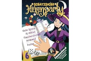 Hexen Schatzsuche Kindergeburtstag Spiele Unterhaltung ab 6 Jahren: Schnitzeljagd in der magischen Welt mit Hexen- Armband und kniffligen Rätseln für Junge & Mädchen
