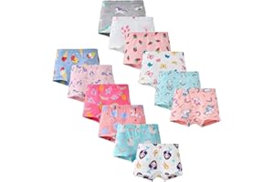LeQeZe Boxer Bambina Mutande Mutandine Cotone 2-10 Anni Confezione da 12