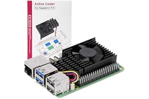 Miuzei Active Cooler for Raspberry Pi 5, PWM Cooling Fan and Alumium Heatsink for Pi 5B Model B 8GB/4GB