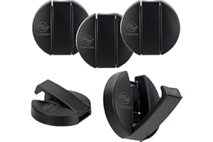 GENERICO Appendiabiti da parete Set da 5, Resistenza fino a 25 kg, Design Elegante, Facili da Installare, Ideali per Casa, Cucina e Ufficio (Nero)