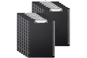 Srvnpioy Confezione da 12 Portablocco A4 Nero, Plastica Porta blocco A4 per Ufficio, Ospedale, Ristorante, Magazzino