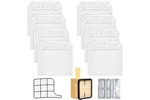 Sansoak 8 Vacuum Cleaner Bags for Vorwerk Kobold VK135 VK136, Accessory Set for VK135/136 FP135/136 Vorwerk Vacuum Cleaner with 1 Motor Protection Filter + 6 Fragrance Sticks + 1 Hygiene Filter