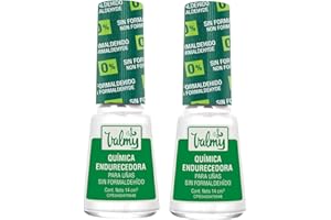 Valmy Química Endurecedora de Uñas, Libre de Formaldehído 7 Free, Tratamiento Fortalecedor y Protector - 2 Unidades de 14 ml, Total: 28 ml