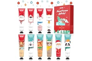 FURTIME Krem do rąk, zestaw 10 mini kremów do rąk, krem do rąk, suche, popękane dłonie, prezent na Boże Narodzenie, prezent urodzinowy, krem nawilżający, zestaw upominkowy dla kobiet i mężczyzn