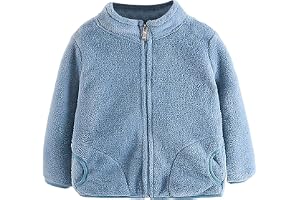 Fleecejacka för barn, ytterkläder för flickor, barn, mjuk fleece, dragkedja, barn, flickor, fleecejacka, kappa, full dragkedj