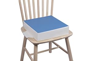 Rehausseur chaise enfant Kalawen 32 x 32 x 8 cm Coussin d'assise enfant pour bébé PU lavable Réhausseur portable avec 2 sangles de sécurité Bleu