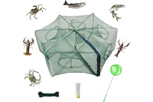 HUNTERBEE Pesca esca pieghevole granchio trappola granchio pesce Minnow Crawdad gamberetti rete Cast Net portatile