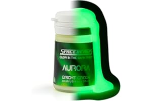SpaceBeams Aurora Peinture Brillante dans le Noir (20ml) Vert Brillant, Non-Toxique, à Base d’Eau