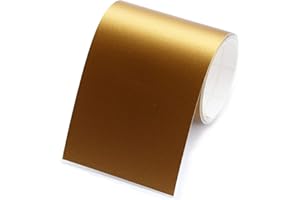 1PEAK 1 Rolle Bordüre/Borte gold selbstklebend, 4cm breit & 5m lang, für die Wand in Wohnzimmer & Schlafzimmer