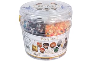 Perler 80-42968 duże wiadro Harry Potter zestaw koralików bezpiecznikowych dla dzieci i dorosłych, w zestawie 27 wzorów, wielokolorowy, 8504 szt