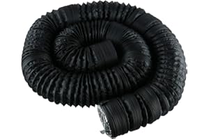 DasMarine Air Duct 3.94 Inch 32.8 Ft Black Flexible Ducting HVAC Ventilation Air Hose for Grow Tents, Dryer Rooms,Kitchen (100mm x 10m)