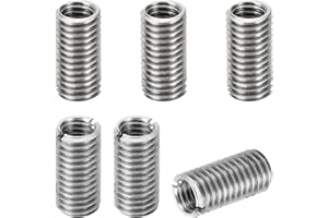 PATIKIL Filetage Adaptateurs Manchon Réduction Écrou Insert Fileté, 6 pcs M10*1.5 Mâle à M8*1.25 Femelle Réparation Insérer Écrou Vis Réducteur Conversion Inox Acier Fixation 20mm