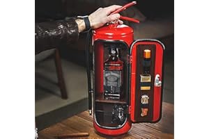 YYCFB Mini Minibar Extintor, Novedad Mini Minibar Extintor para Bombero Amoroso, Cajas de Almacenamiento de Vino, Regalo Mini Mini Metal Hecho A Mano,Rojo