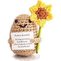 Poraceous Pocket Hug Positive Tournesol, Tournesol Positif, Creative Tricoté, Soutien Émotionnel, Cadeau De Rétablissement Avec Carte Positive, Pour Porte -Bonheur, Petite Amie, Collègues Et Famille