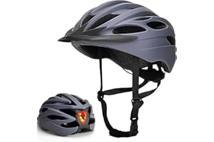 DMTOWN Bike Helmet Men Women Cycle Helmet with Light Breathable MTB Helmets Mountain Bicycle Helmet for Adult Road Cycling Helmet 54-62cm