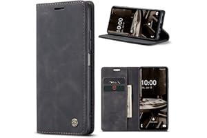 Azororo Handyhülle für Samsung Galaxy A14 5G/4G Hülle Premium Lederhülle Flip Case Magnet Tascher Kartenfach Standfunktion Klapphülle Schutzhülle für Samsung Galaxy A14, Schwarz