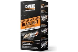 CERAKOTE® Ceramic Headlight Restoration Kit – Guaranteed To Last As Long As You Own Your Vehicle – Brings Headlights back to Like New Condition - 3 Easy Steps - No Power Tools Required
