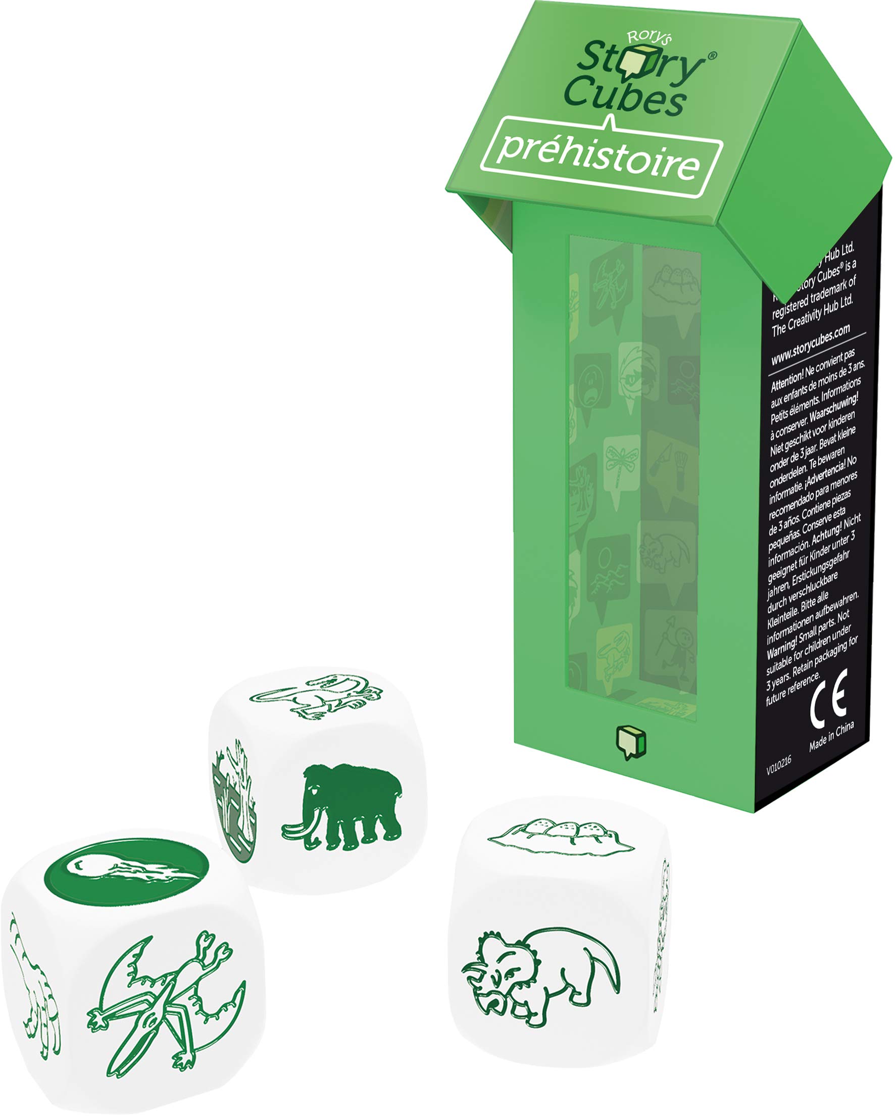 Asmodee - Story Cubes, Prehistoria Juego de Dados (STOEX03MLA) - Imagen 3
