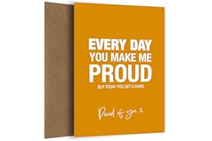 HEY CHIMP Proud of You Card for Son Daughter Grandson Granddaughter Students - Well Done Exam Card GCSE Uni A Level Results - So Proud of You Every Day Greetings Card Graduating