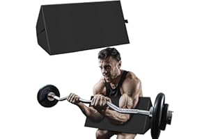 BALAPET Preacher Curl Pad, Space-Saving Preacher Curl Bench Tool, Portable Preacher Curl Attachment Support for Biceps, Triceps and Arms, Black