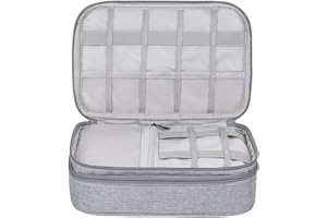 CCHKFEI Kabeltasche Kabel Organizer Reise Elektronische Reisekabel Aufbewahrungstasche Doppelschicht Multifunktional Wasserdicht Kabeltasche für Ladekabel Ladegerät Festplatten Powerbank