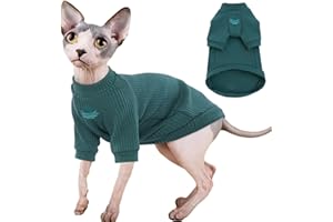 IECOii Chemise souple sphynx pour chat, pyjama pour Sphynx Cornish Rex, Devon Rex, Peterbald